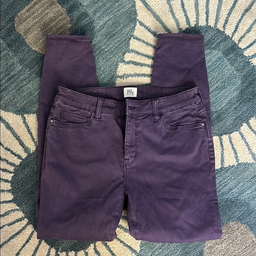 Purple Skinny Jeans with Stretch Denim
